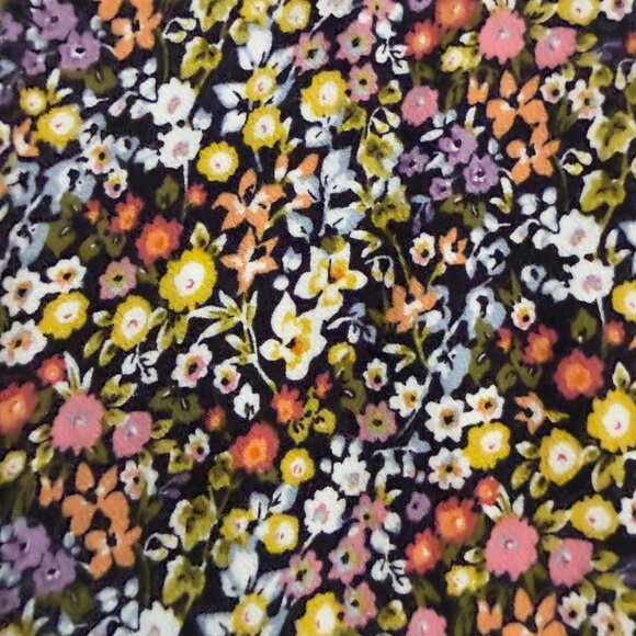 LOFT Black Multicolor Floral Short Sleeve Dress – Size Small - Picture 4 of 11